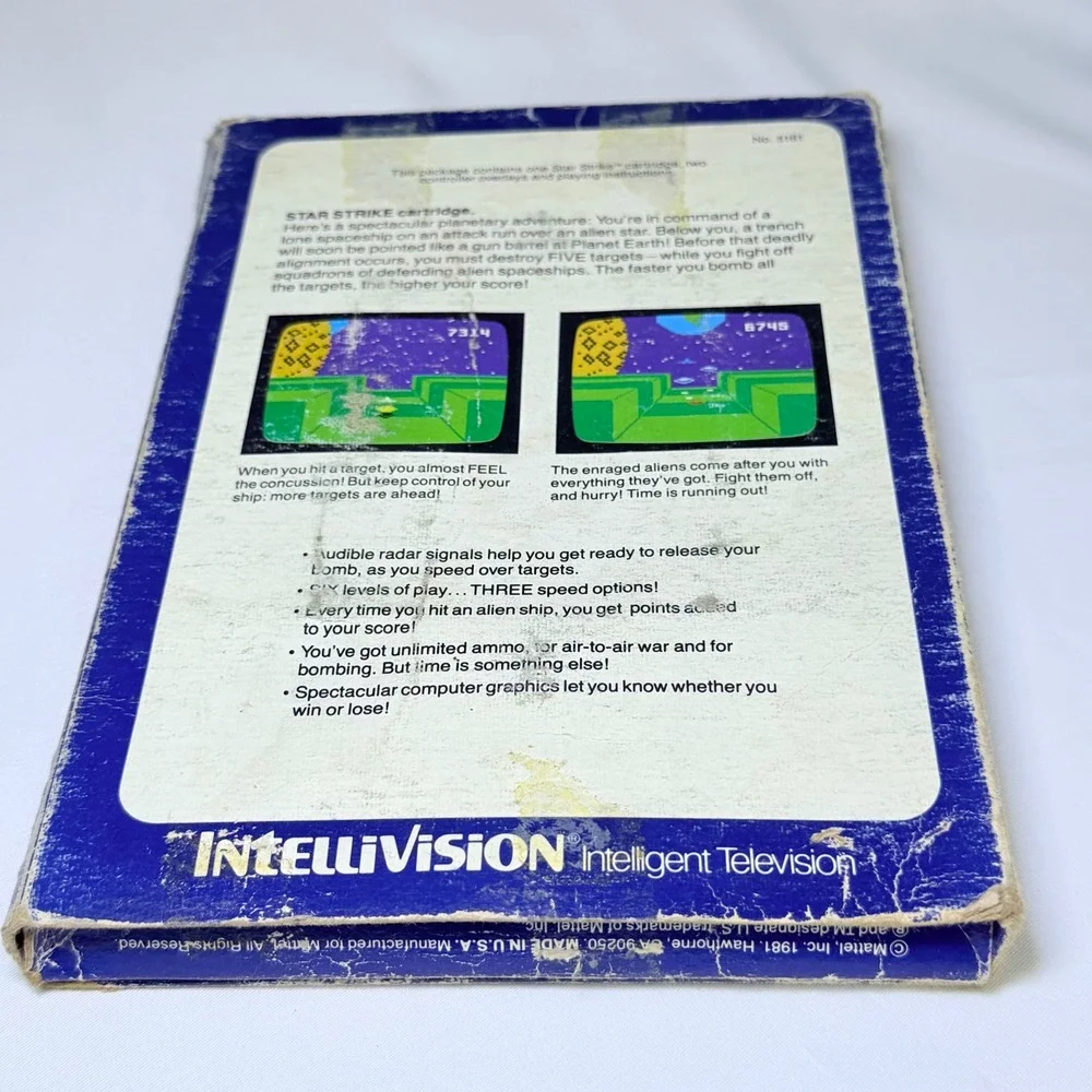 Star Strike Mattel Intellivision 1981 Vintage Video Game Boxed with‎ Manual 5161